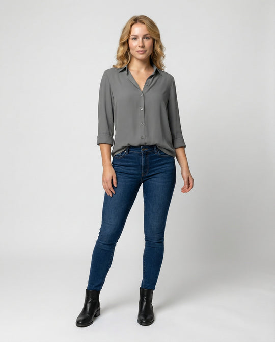 Elegante Damenbluse Langarm | EB