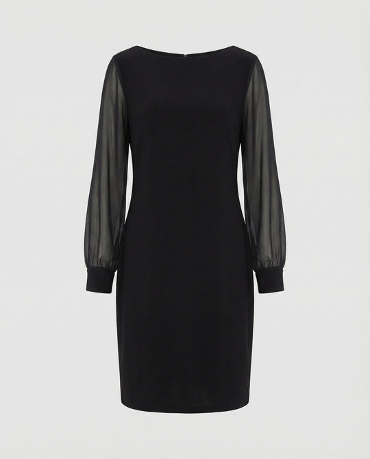 mini kleid mit langen semi-transparenten ärmeln für damen | Jozefien