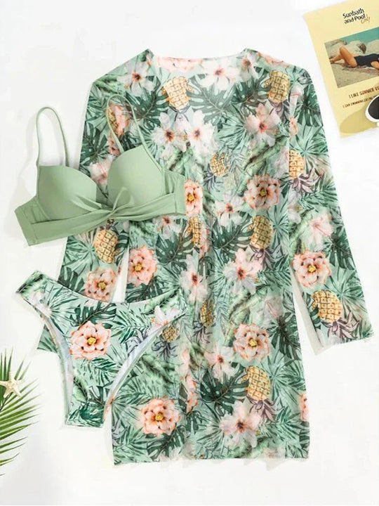 EB | Stilvolles Bedrucktes Badeanzug Mit Cover-Up