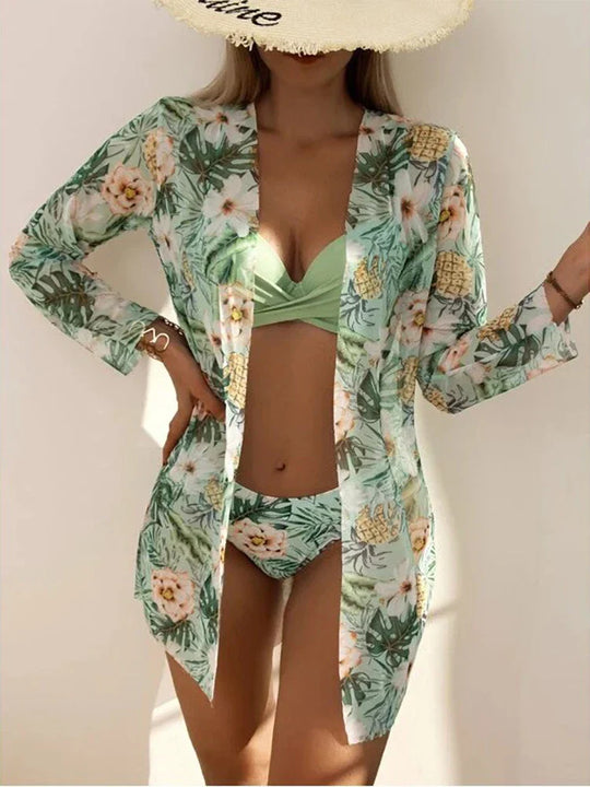 EB | Stilvolles Bedrucktes Badeanzug Mit Cover-Up