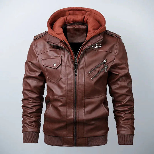 EB | Kapuzenlederjacke