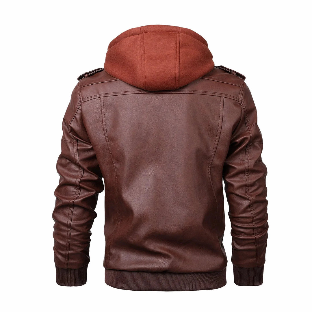 EB | Kapuzenlederjacke