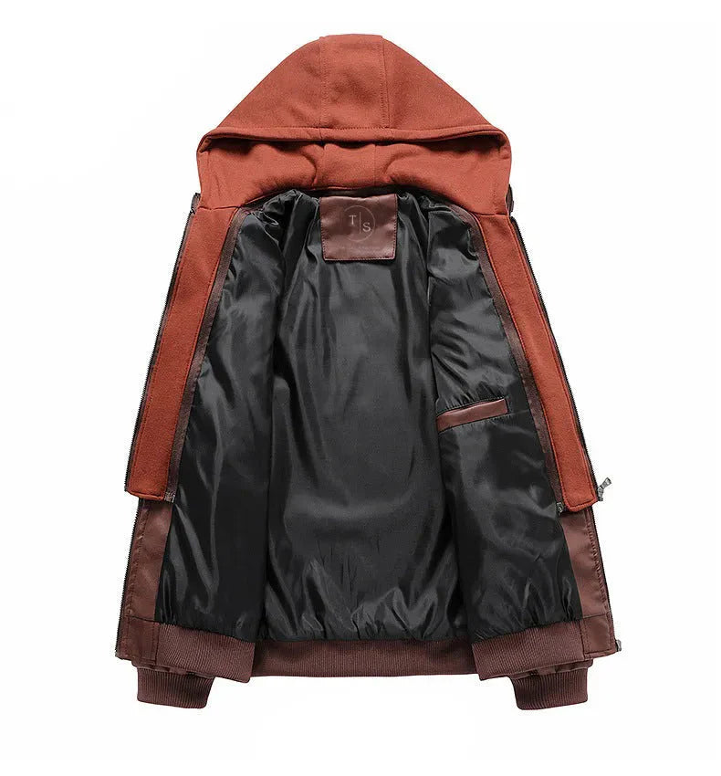 EB | Kapuzenlederjacke