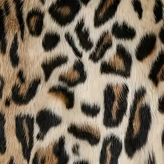 EB | Winter Pelzmantel mit Leopardenmuster für Damen