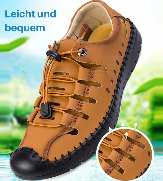 Aviator Leder-Sandalen mit Wickelzehe EB EB
