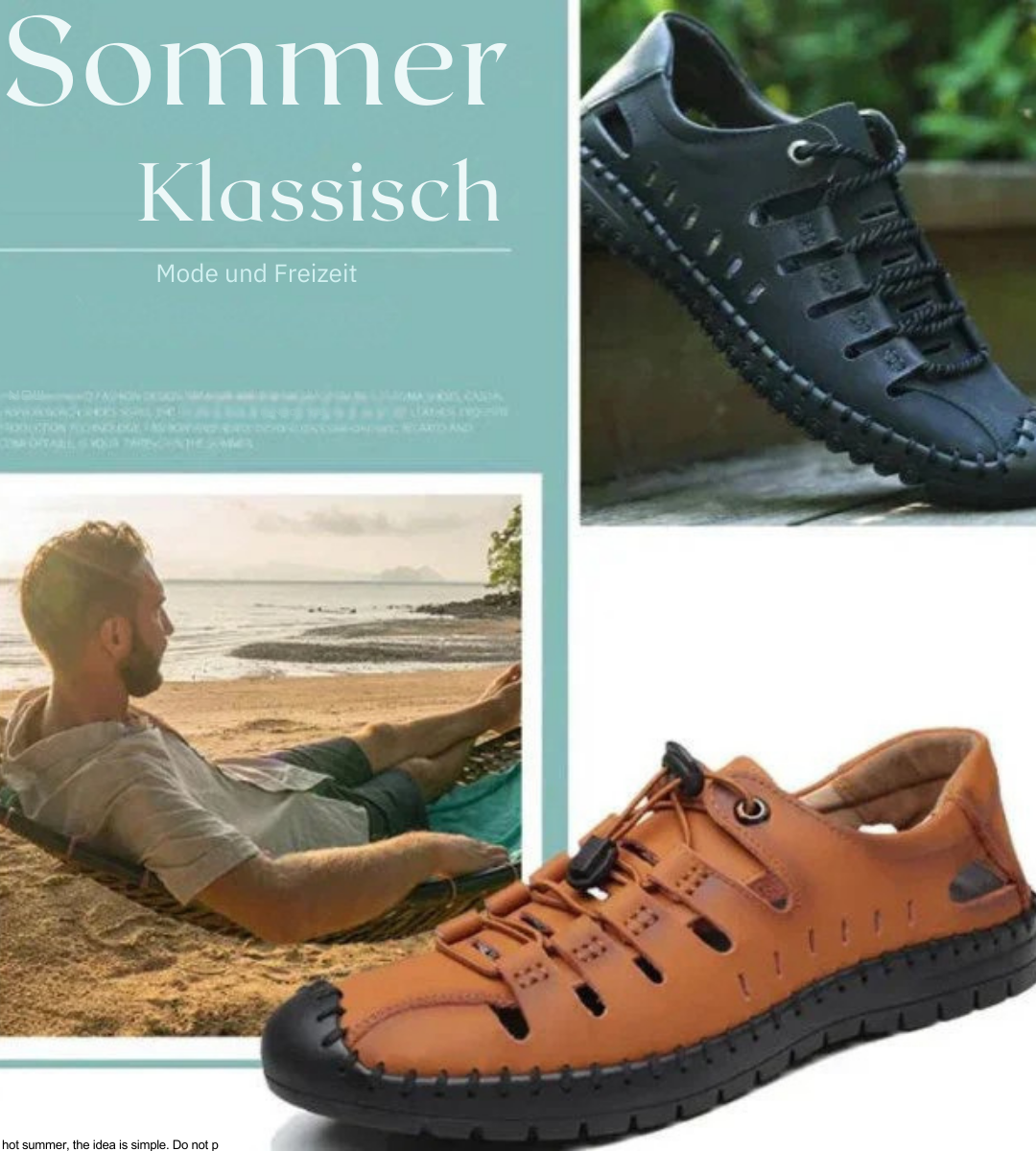 Aviator Leder-Sandalen mit Wickelzehe EB EB