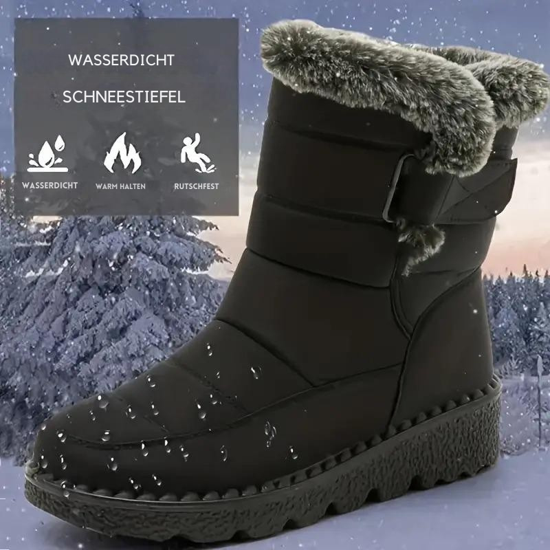 Winterstiefel aus Leder für Damen, warm & robust EB EB