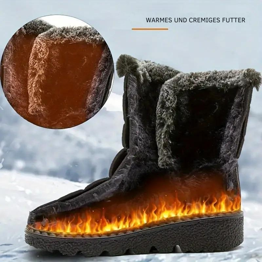 Winterstiefel aus Leder für Damen, warm & robust EB EB