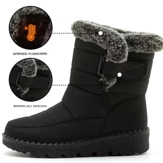 Winterstiefel aus Leder für Damen, warm & robust EB EB