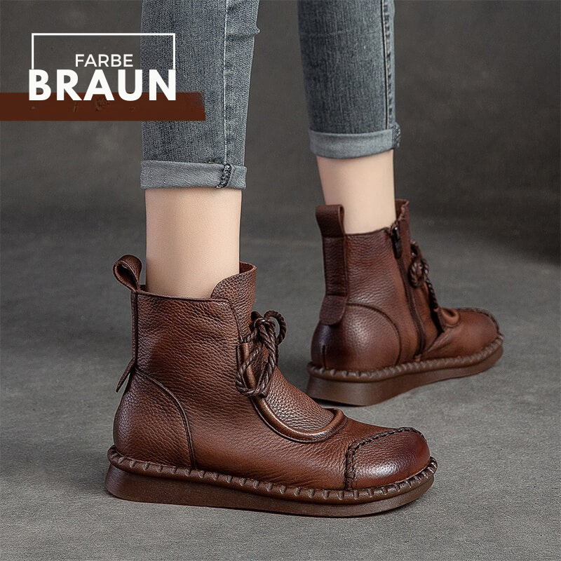 Modische Damenstiefeletten, Vintage-Leder & stilvoll EB EB