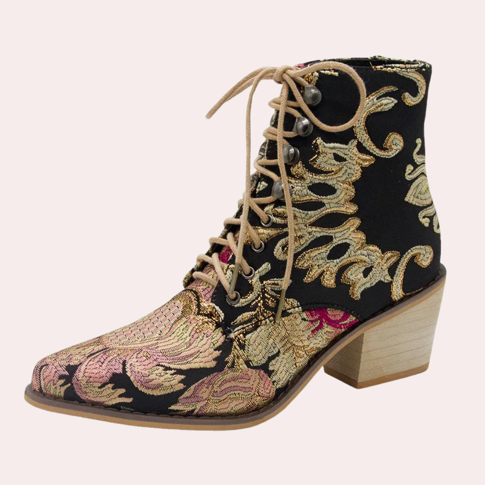 Elegante Bestickte Stiefelette für Damen EB