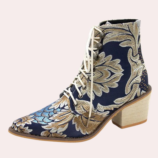 Elegante Bestickte Stiefelette für Damen EB