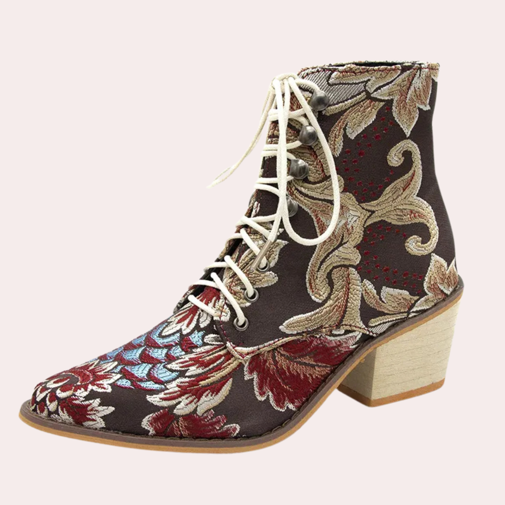 Elegante Bestickte Stiefelette für Damen EB