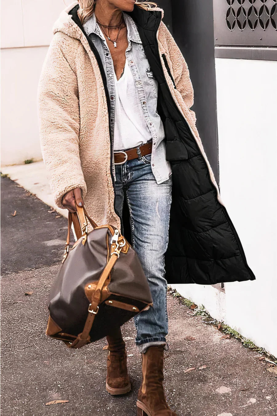 EB | Eleganter Doppelseitiger Warmer Parka