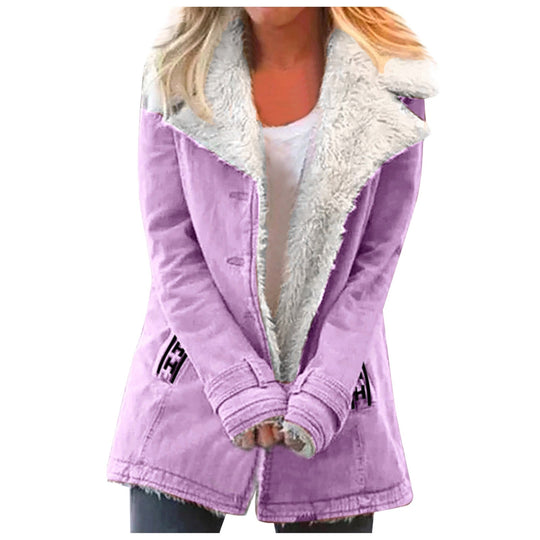 EB | Damen Winterjacke Mit Reverskragen Und Langen Ärmeln