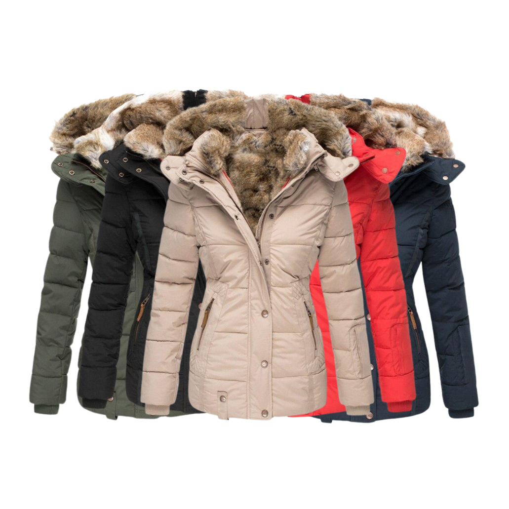EB | Gesteppter Wintermantel für Damen mit Fellkragen