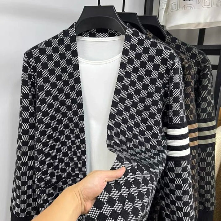 EB | Gemusteter Cardigan Strick Elegant, Stilvoll