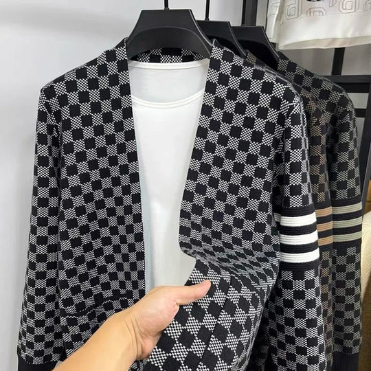EB | Gemusteter Cardigan Strick Elegant, Stilvoll