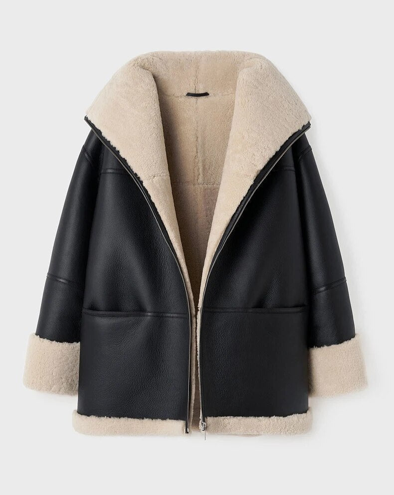 EB | Warmer Mantel mit Fell
