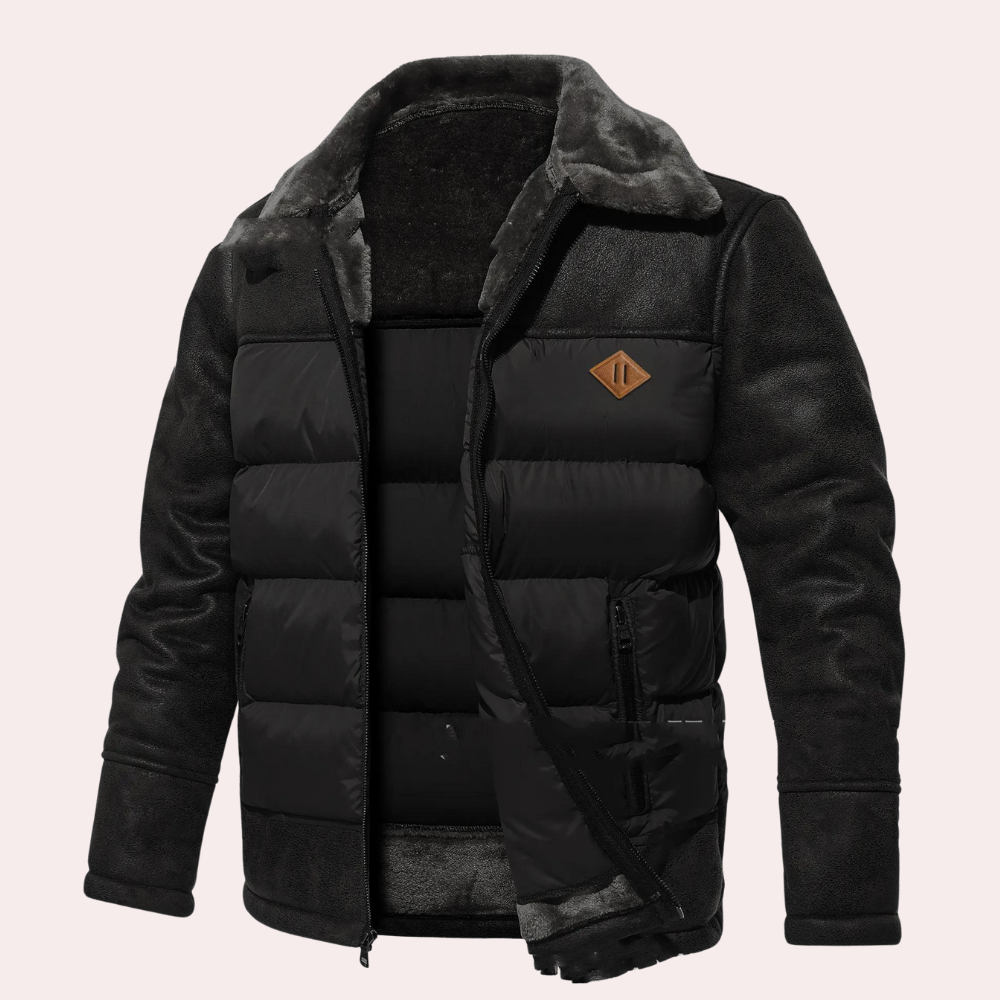 EB | Gestepptes Hüftlanges Winterjacke Stehkragen Vollzip-Jacke