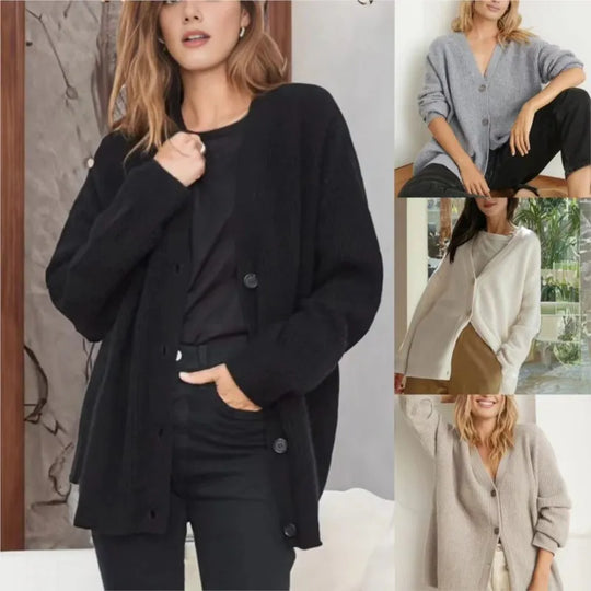 EB | Strickjacke aus Kaschmir mit V-Ausschnitt