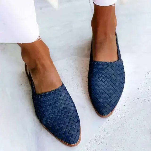 EB Geflochtene Spitze Flache Schuhe