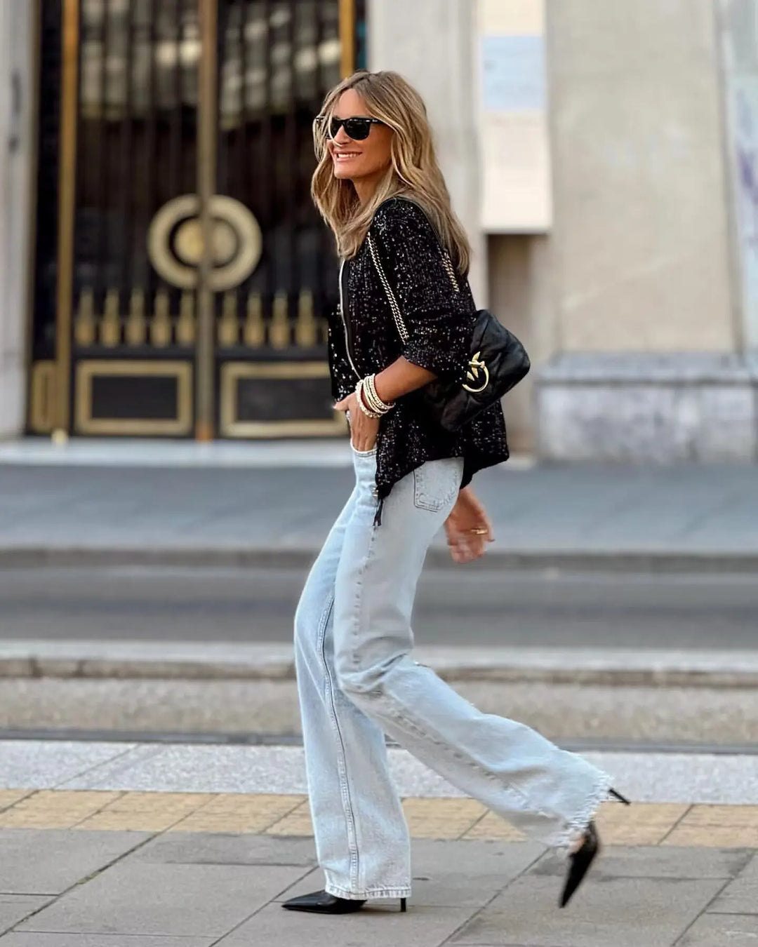 EB | Trendy Damen Pailletten Blazer für den Frühling & Veranstaltungen