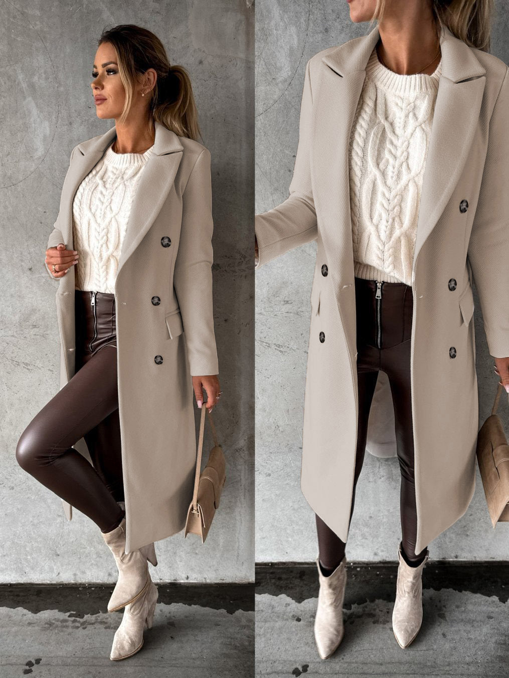 EB | Elegante und Bequeme Lange Jacke Mantel Damen Jesse