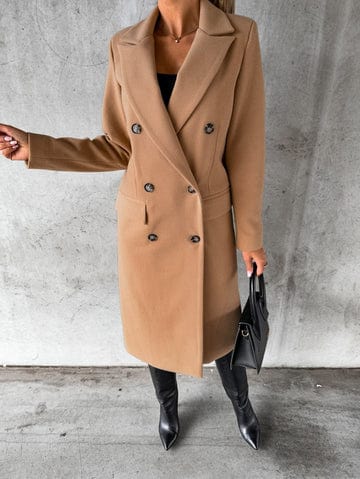 EB | Langer Mantel Eleganter Moderner Stil Ideal für den Herbst