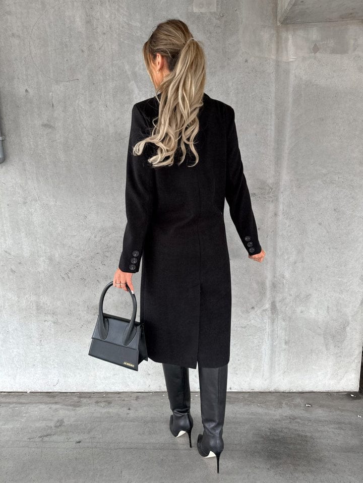 EB | Langer Mantel Eleganter Moderner Stil Ideal für den Herbst