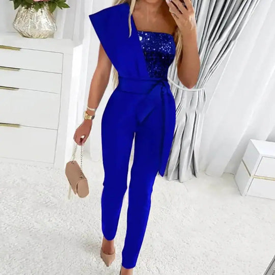 EB - Jumpsuit mit Patchwork und funkelnden Pailletten