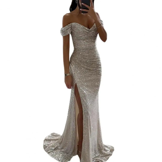 Elegante V-Hals Avondjurk