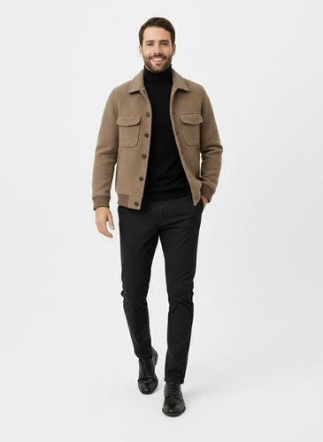 EB | Herbstjacke mit Strukturiertem Schnitt und Taschen