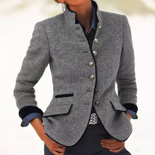 EB | Hoher Kragen Damen Winterjacke Gepolstert Lange Passform