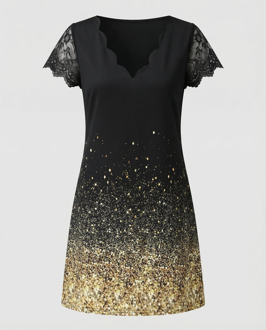 Elegantes Detail Kleid Damen | EB