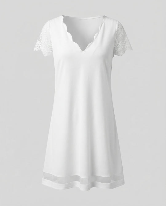 Elegantes Detail Kleid Damen | EB