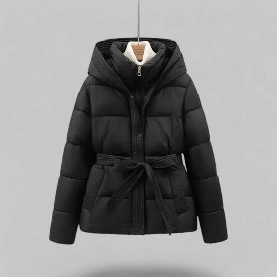 EB | Kapuzenpufferjacke mit Gürtel