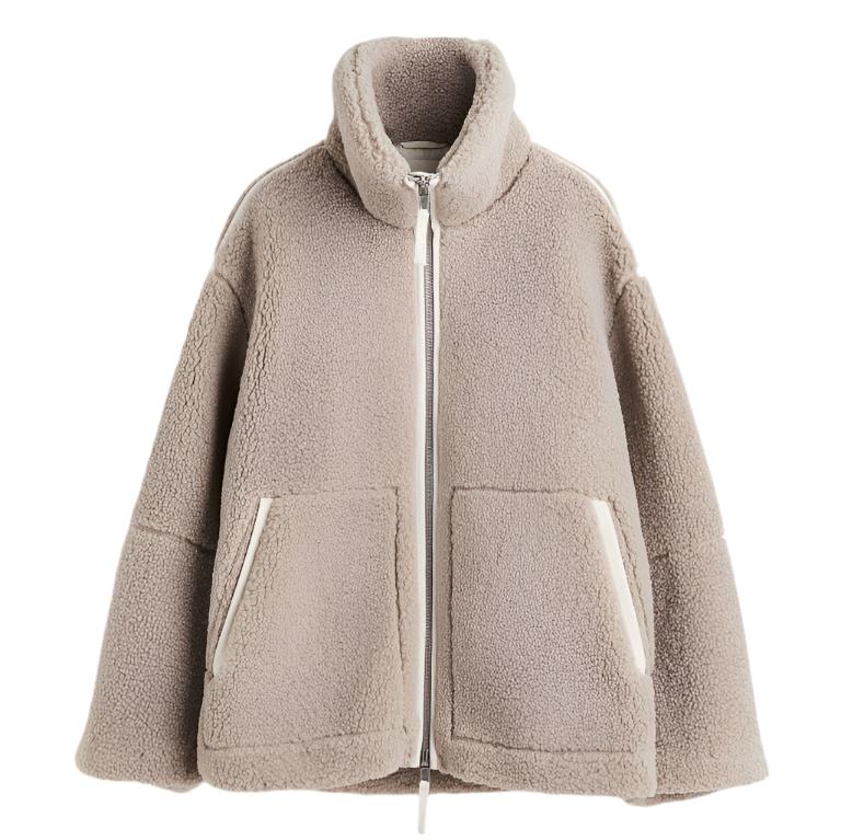 EB | Oversized Fleecejacke mit Stehkragen