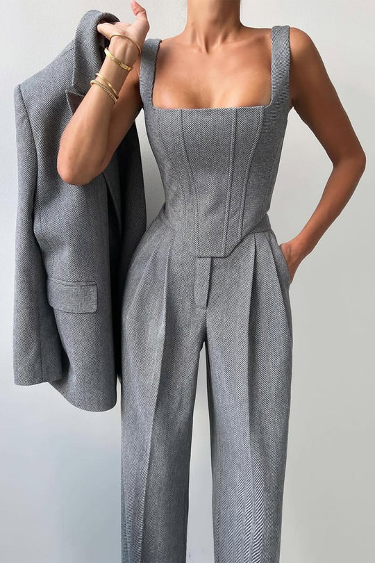 EB | Dreiteiliger Anzug mit Doppeltem Blazer
