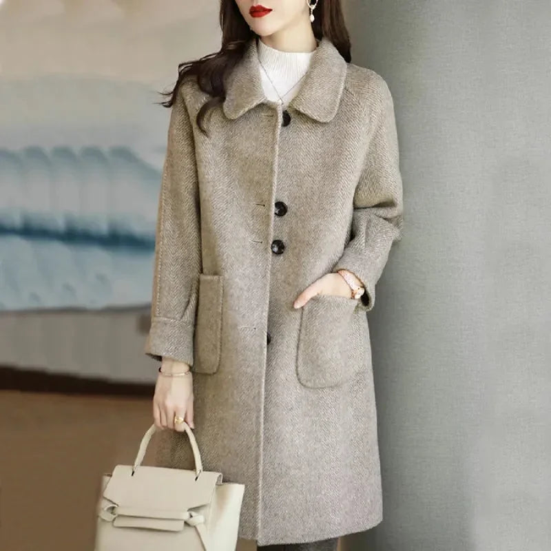 EB | Wollmantel Damen Im Koreanischen Stil