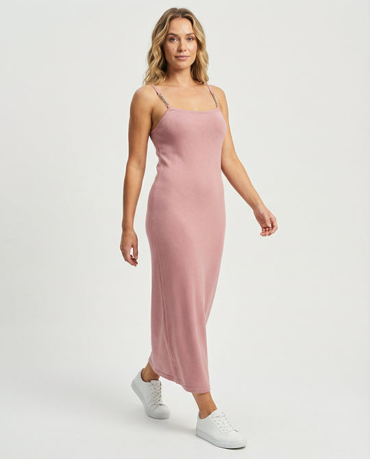 Elegantes Trägerkleid Slimming Baumwolle Maxikleid Damen Sommer