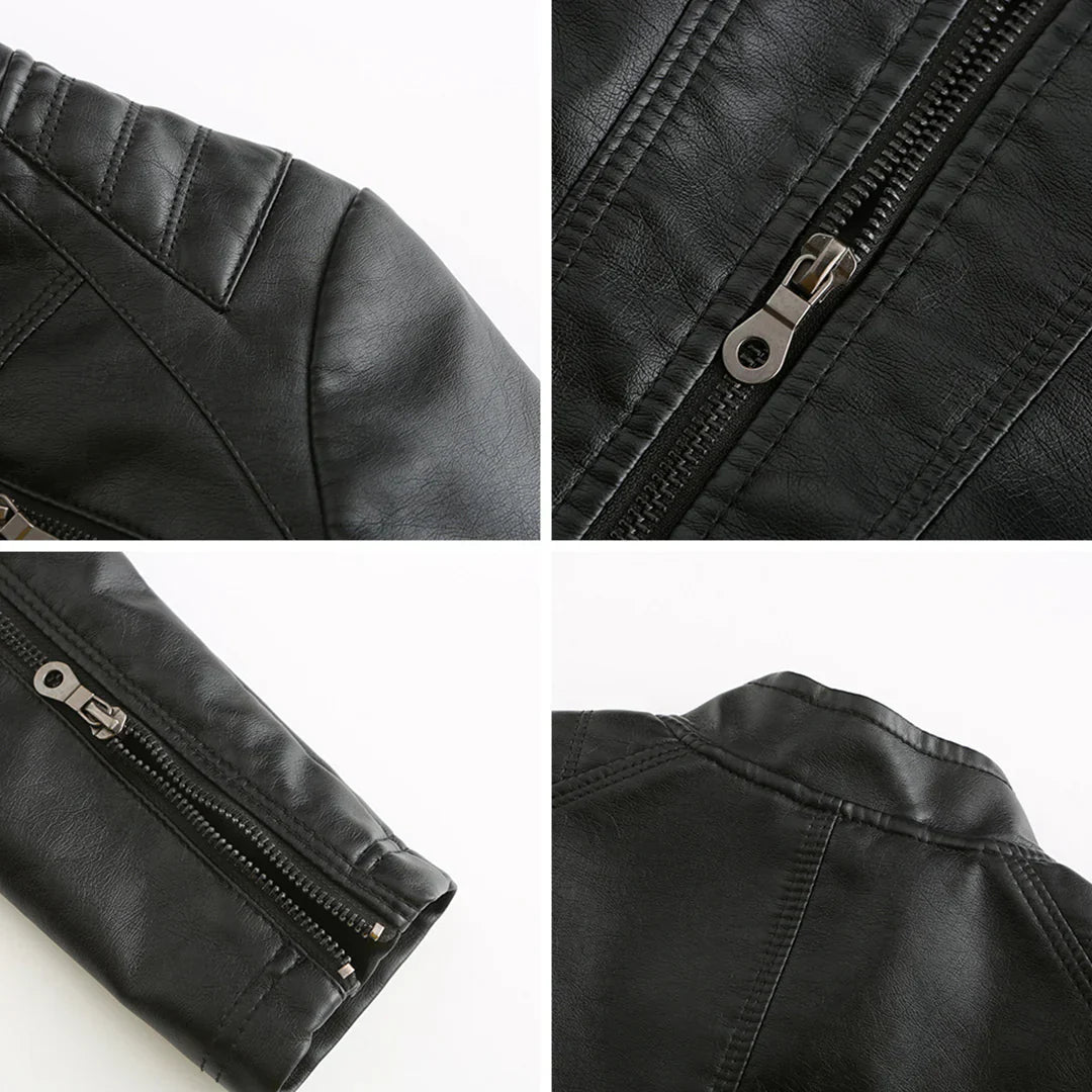 EB | Stilvolle Leder Damenjacke mit Zeitlosem Design