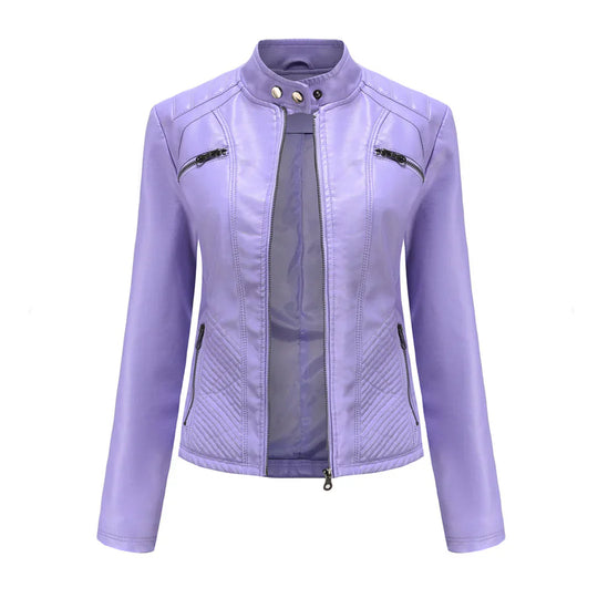 EB | Stilvolle Leder Damenjacke mit Zeitlosem Design