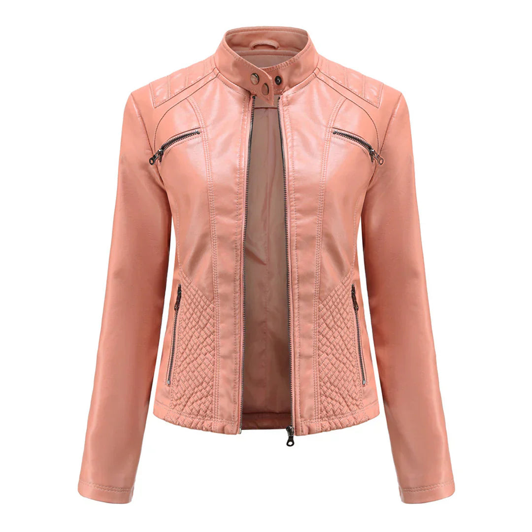 EB | Stilvolle Leder Damenjacke mit Zeitlosem Design