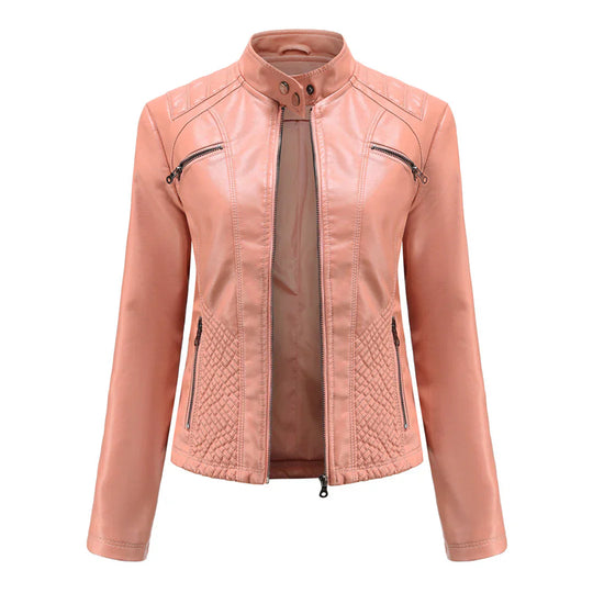 EB | Stilvolle Leder Damenjacke mit Zeitlosem Design