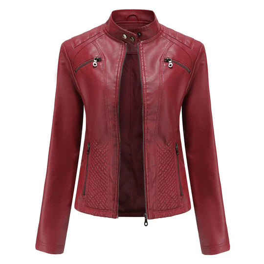EB | Stilvolle Leder Damenjacke mit Zeitlosem Design