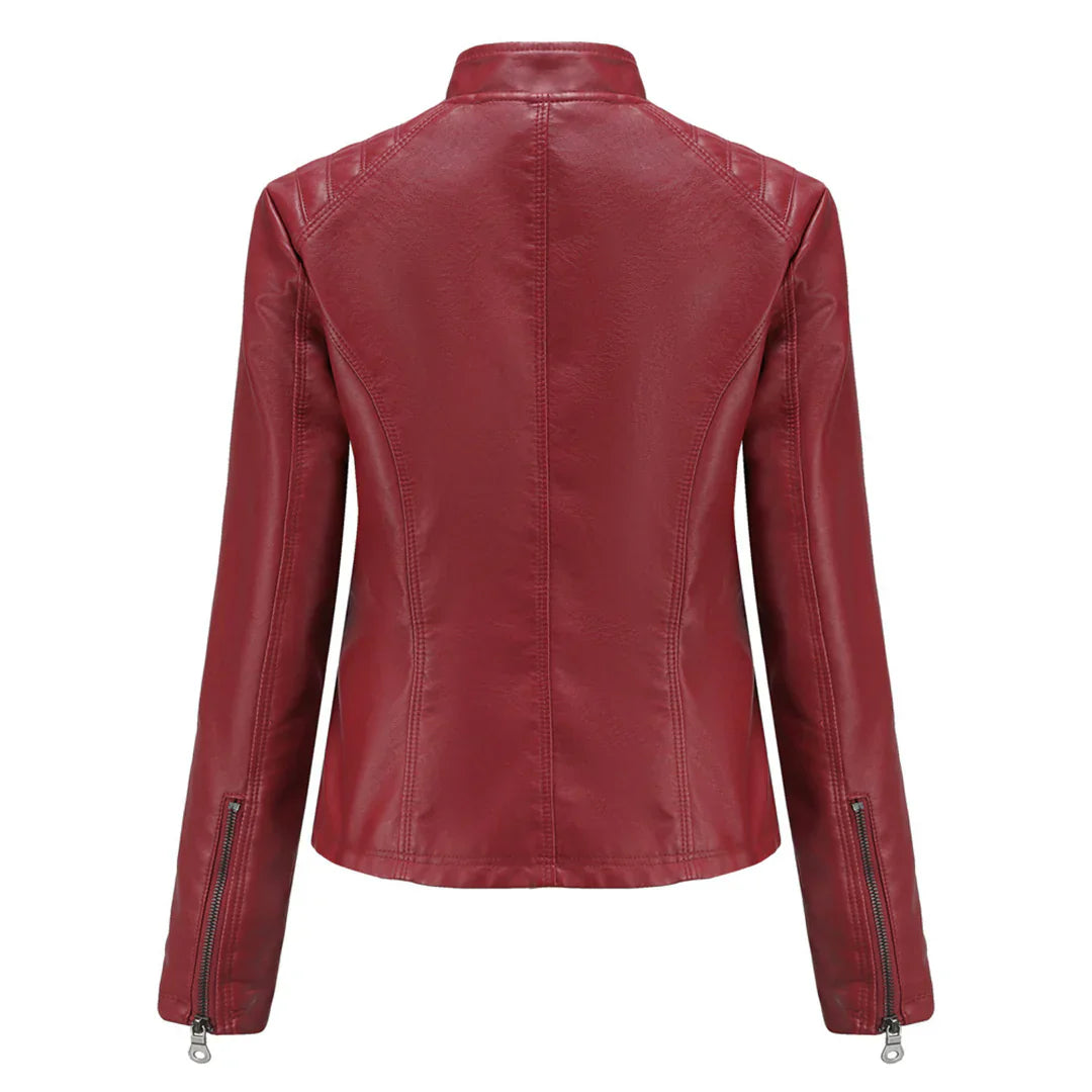 EB | Stilvolle Leder Damenjacke mit Zeitlosem Design