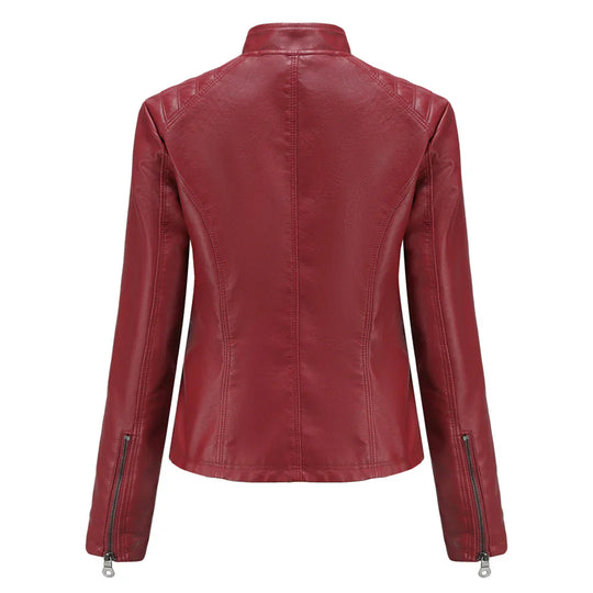 EB | Stilvolle Leder Damenjacke mit Zeitlosem Design