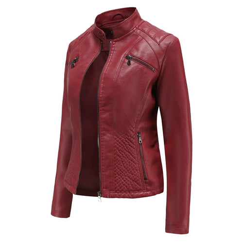 EB | Stilvolle Leder Damenjacke mit Zeitlosem Design