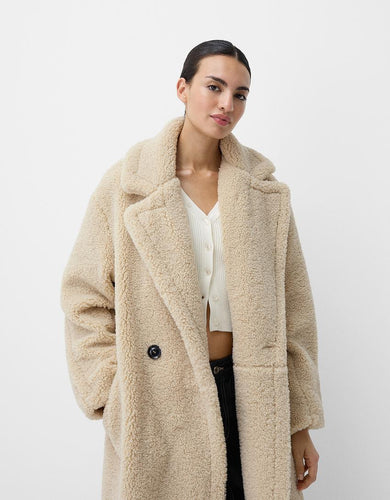 EB | Eleganter Übergröße Kunstpelzmantel für Damen - Stilvoll und Warm